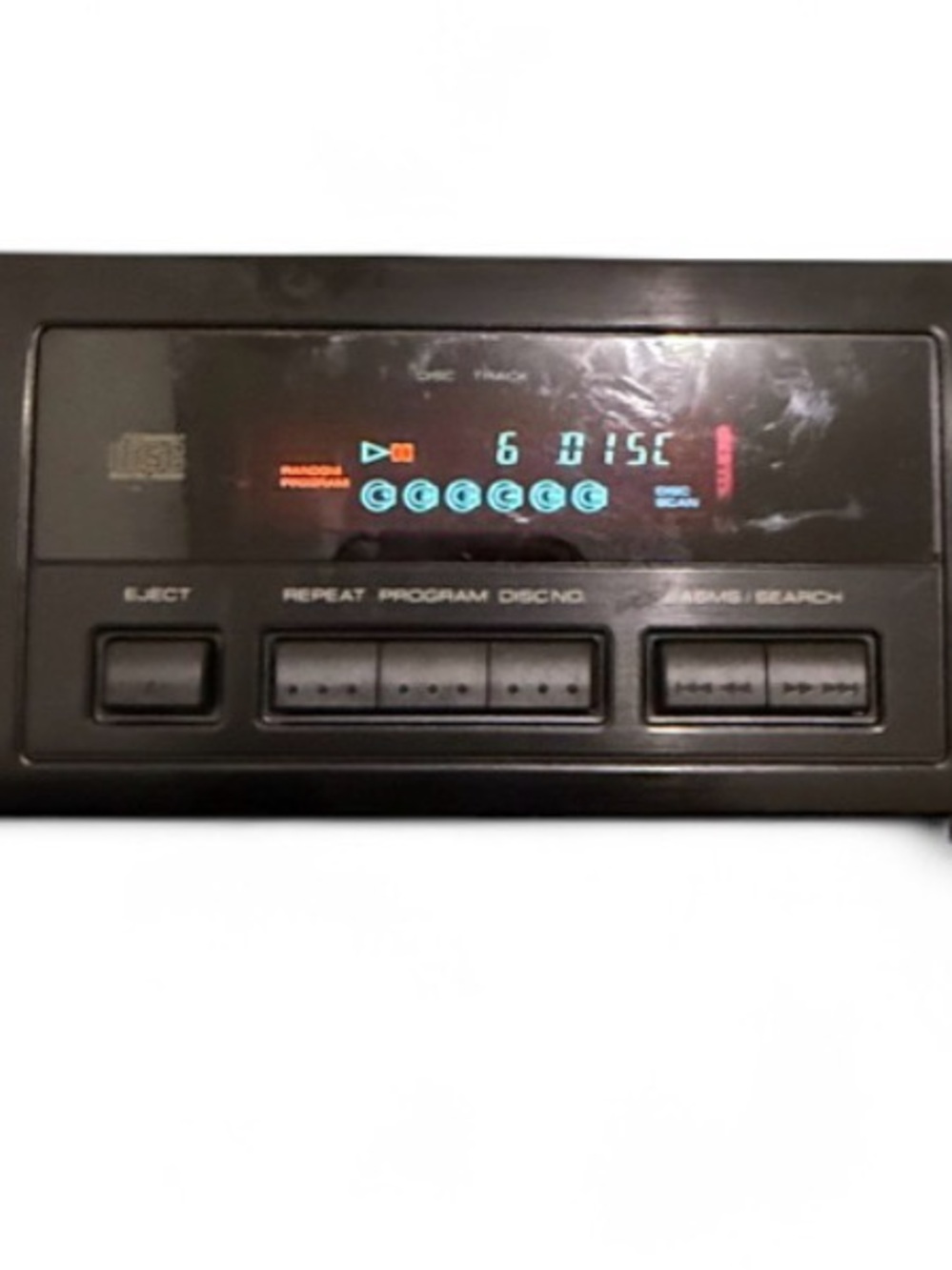 Black In-Dash Car CD Player Panel